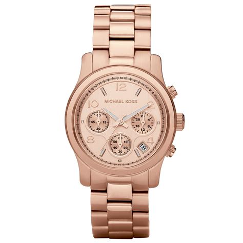 michael kors rose gold runway oversized chronograph watch|Michael Kors black runway watch.